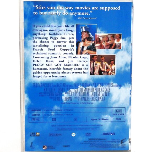 Nicholas Cage Triple Feature DVD Set PEGGY SUE GOT MARRIED, GUARDING TESS, IT... - Picture 5 of 10